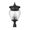 Z-Lite Davina 4 Light Outdoor Post Mount Fixture, 12in. W x 25.25in. H, Black 5016PHBR-BK - alternate 6